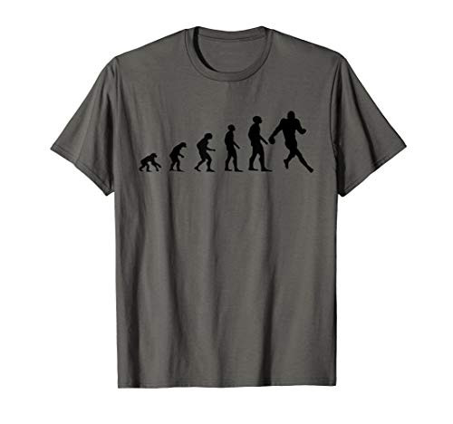 Evolution Monkey to Man to Football Player T-Shirt
