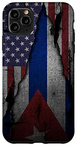 iPhone 11 Pro Max Cuba American Roots Cuban USA Flag Black Case