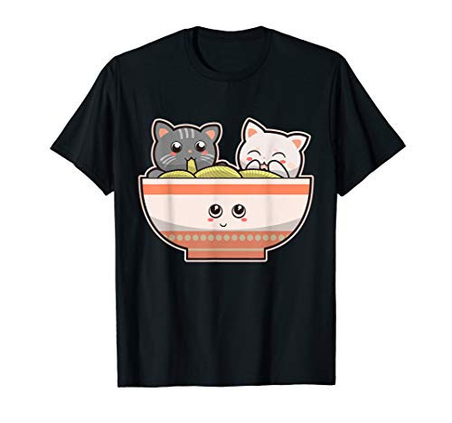 Japanese Anime Cute Cats Ramen Noodle Kawaii Gift T Shirt Japanese Anime Cute Cats Ramen Noodle Kawaii Gift T Shirt