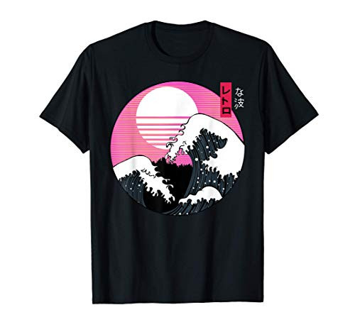 Great Wave off Kanagawa Hokusai Japanese Kanji Vintage Art T-Shirt