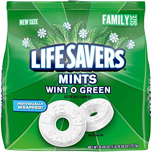 LIFE SAVERS Wint O Green Mint Hard Candy 26-Ounce Family Size Bag