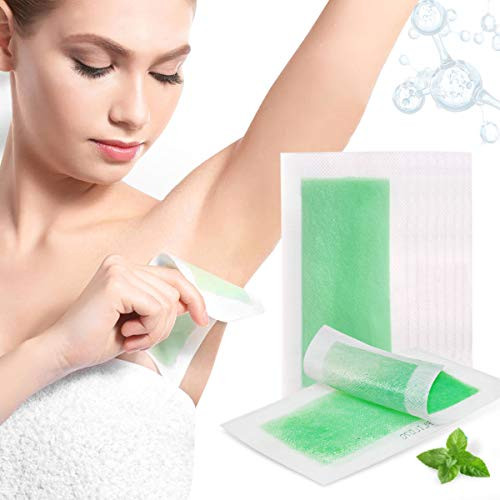 40 Strips Wax Strips for Arms Legs Underarm Hair Eyebrow Bikini and Brazilian Hair Removal Contains