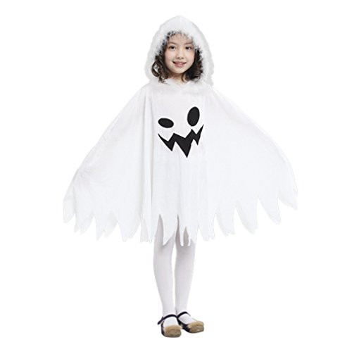 Binse Halloween Costumes for Toddler Girls White Ghost Costume Party Dress Up Cosplay 3-4 Years