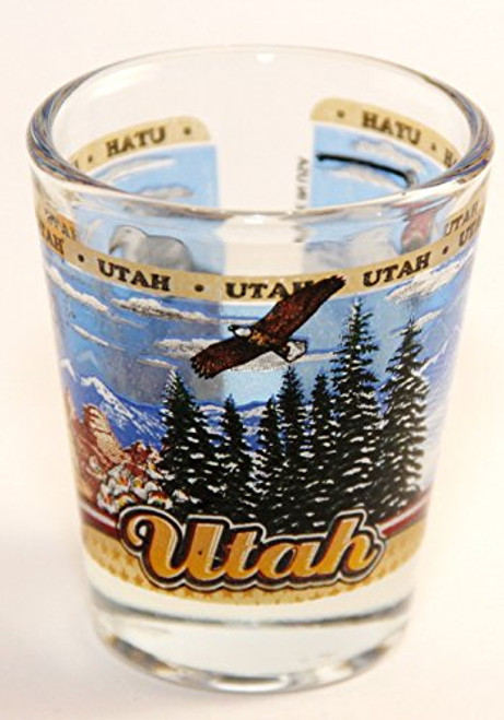 Utah State Wraparound Shot Glass Utah State Wraparound Shot Glass