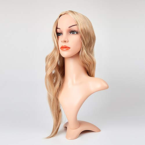 Lau-Daily Blonde Synthetic Wigs Mix Color Wigs Wavy Long Wigs Curly Long Wigs For Women and Ladies Blonde