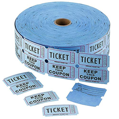 Admit 1 Double Ticket Rolls Ð Blue Ð 2000 Per Roll Ð Carnival Tickets - Concert Tickets Ð Admission Tickets