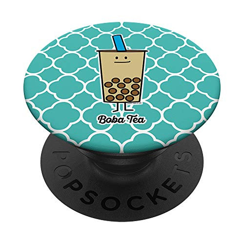 Boba Bubble Pearl Milk Tea Tapioca balls with straw PopSockets Grip and Stand for Phones and Tablets