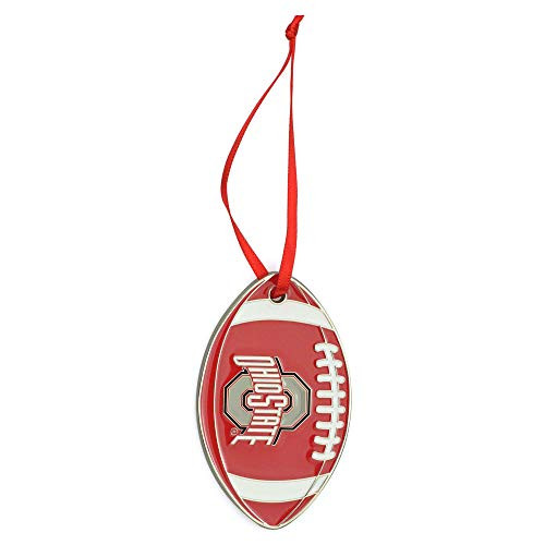 Collegiate Pulse Ohio State Buckeyes NCAA Metal Football Christmas Ornament Collegiate Pulse Ohio State Buckeyes NCAA Metal Football Christmas Ornament