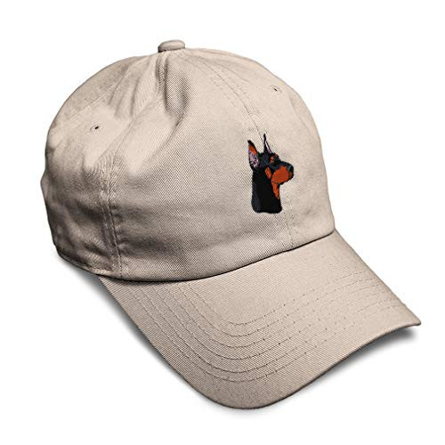 Soft Baseball Cap Doberman Head Embroidery Pets Dogs Twill Cotton Dad Hats for Men Women Buckle Closure Stone Design Only Soft Baseball Cap Doberman Head Embroidery Pets Dogs Twill Cotton Dad Hats for Men Women Buckle Closure Stone Design Only