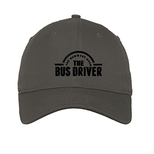 Soft Baseball Cap Bus Driver Man Myth Embroidery Profession Others Twill Cotton Dad Hats for   Women Buckle Closure Dark Grey Design Only