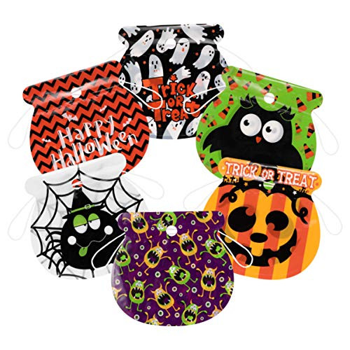 Amosfun Halloween Drawstring Goody Bags Trick or Treating Bags Gift Candy bags for Kids Halloween Party Supplies