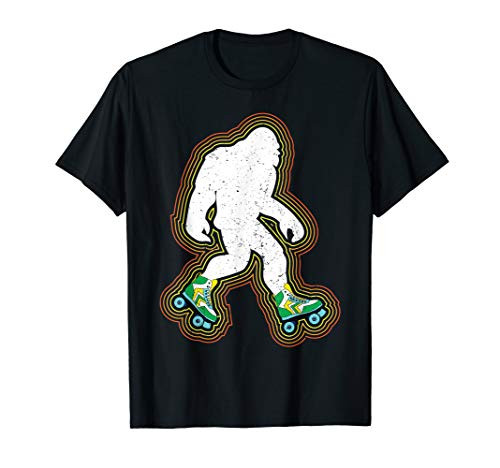 Bigfoot Skates Sasquatch Gift Clothes Vintage Roller Skating T-Shirt Bigfoot Skates Sasquatch Gift Clothes Vintage Roller Skating T-Shirt
