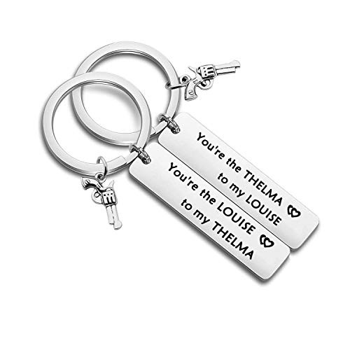 ENSIANTH Thelma and Louise Keychain Set Youre The Thelma to My Louise Best Friend Keychain Set Friendship Gift Thelma Louise Keychain