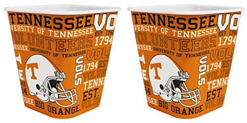 Boelter Brands NCAA Tennessee Volunteers 3 Liter Reusable Plastic Snack Bucket 2 Pack