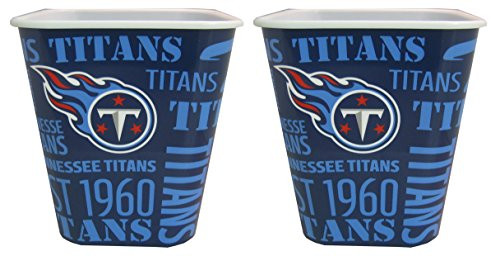 Boelter Tennessee Titans 3 Liter Reusable Plastic Snack Bucket 2 Pack