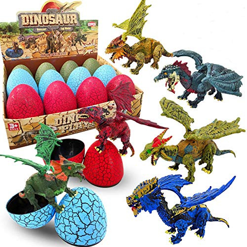 AMENON Dinosaur Eggs Easter Eggs Surprise Eggs with 3D Dinosaur Figures Toys Easter Basket Stuffers for Boys Kids Easter Gift Dino Party Favors A-3D Dino Eggs AMENON Dinosaur Eggs Easter Eggs Surprise Eggs with 3D Dinosaur Figures Toys Easter Basket Stuffers for Boys Kids Easter Gift Dino Party Favors A-3D Dino Eggs
