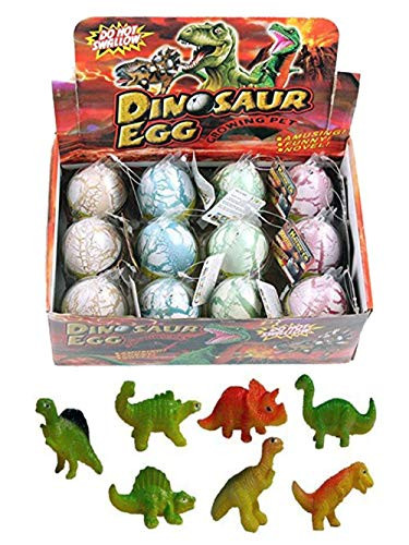 YKLWORLD 12Pcs Hatching Dinosaur Eggs Novelty Magic Growing Pet Dinosaur Egg in Water Easter Dino Egg Toys Gifts for Kids Party Supplies