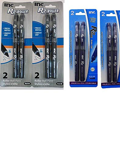 Ink Pen R2 Roller Ball Pen 8 pk4 Black- 4 Blue