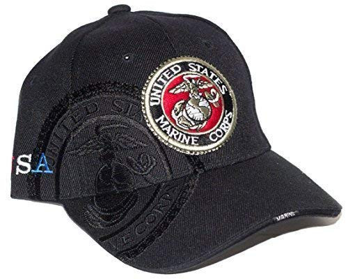 United States Marine Corps Baseball Cap Black United States Marine Corps Baseball Cap Black