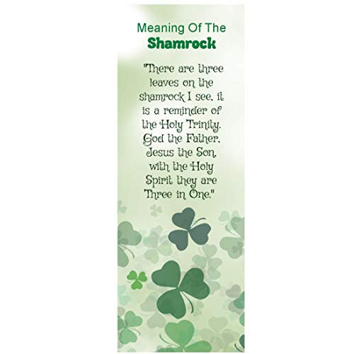 Meaning of The Shamrock St Patricks Day Bookmarks 100 Count