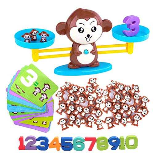 Odowalker Monkey Balance Counting Toys?91PCS Monkey Balance Montessori Toy for Everyone Board Game_