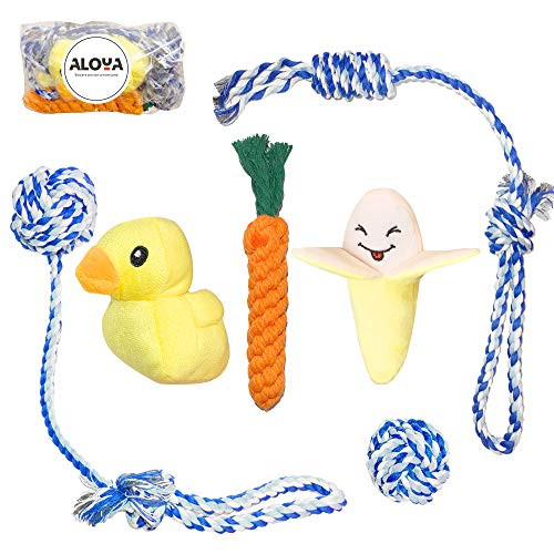 ALOYA Puppy Toys for Teething?Puppy Chew Toys Teething Small Dog ?Dog Chew ToysDog Rope Toys Indestructible Pals Tough Durable Toys Squeaky Aggressive Chewers 6 Pack ALOYA Puppy Toys for Teething?Puppy Chew Toys Teething Small Dog ?Dog Chew ToysDog Rope Toys Indestructible Pals Tough Durable Toys Squeaky Aggressive Chewers 6 Pack