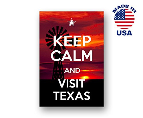 KEEP CALM AND VISIT TEXAS postcard set of 20 identical postcards. Quality post cards pack. Made in USA.