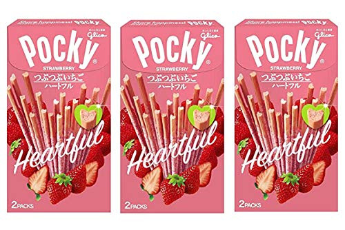 Glico POCKY Chocolate stick snacksHeartful Strawberryx3_ No_a213
