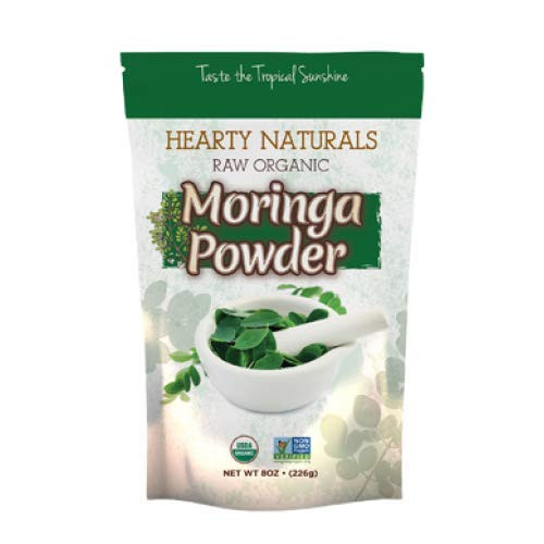 Hearty Naturals Raw Organic Moringa Powder - 226 Grams 8 Oz