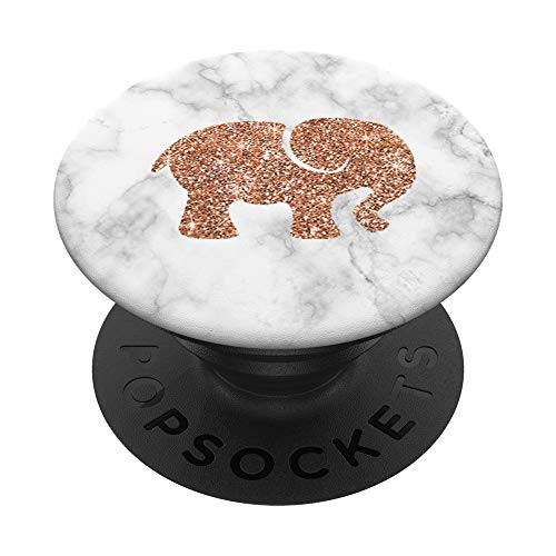 Baby Elephant Animal Design ~ Blush Gray Pink and White PopSockets PopGrip Swappable Grip for Phones   Tablets