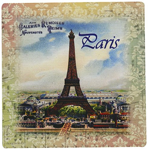 3dRose Image of Eiffel Tower on Antique Sheet Music with Word Paris Mouse Pad (mp_163388_1)