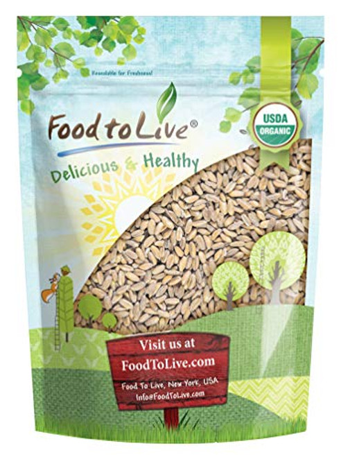 Organic Spelt Berries 3 Pounds  Non-GMO Whole Grain Non-Irradiated Vegan Superfood Bulk Product of the USA