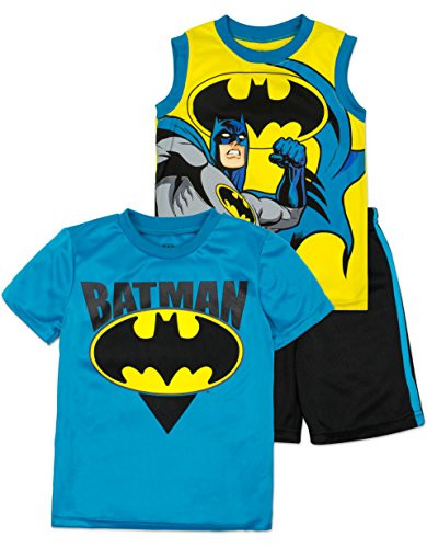 DC Comics Batman Shirt Tank Top and Shorts Set - ToddlerLittle Boys 6 Yellow