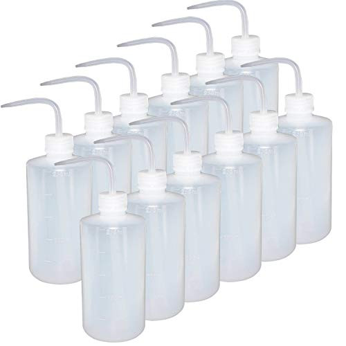 Fasmov 12 Pack 250ml Plastic Safety Wash Bottle Narrow Mouth Squeeze Bottle Fasmov 12 Pack 250ml Plastic Safety Wash Bottle Narrow Mouth Squeeze Bottle