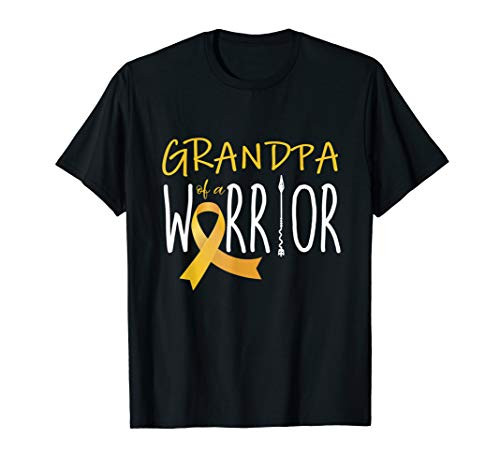 Childhood cancer awareness Grandpa of a warrior T-Shirt