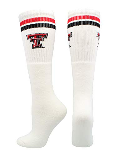 TCK Texas Tech Red Raiders Throwback Tube Socks WhiteScarletBlack Large