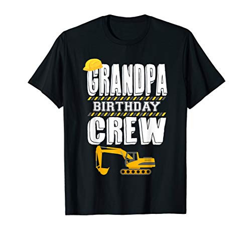 Mens Grandpa Birthday Crew Construction Worker Hosting Party T-Shirt Mens Grandpa Birthday Crew Construction Worker Hosting Party T-Shirt