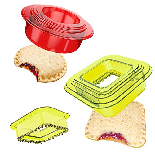 YUMKT Sandwich Cutter Sealer Cookie Bread Pancake Maker Uncrustable Mold Press for Kids Luchable Box Bentgo Accessories Sandwich Decruster Sandwich for GiftsyellowRed1 YUMKT Sandwich Cutter Sealer Cookie Bread Pancake Maker Uncrustable Mold Press for Kids Luchable Box Bentgo Accessories Sandwich Decruster Sandwich for GiftsyellowRed1
