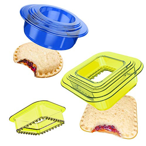 YUMKT Sandwich Cutter Sealer Cookie Bread Pancake Maker Uncrustable Mold Press for Kids Luchable Box Bentgo Accessories Sandwich Decruster Sandwich for GiftsYellow blue1 YUMKT Sandwich Cutter Sealer Cookie Bread Pancake Maker Uncrustable Mold Press for Kids Luchable Box Bentgo Accessories Sandwich Decruster Sandwich for GiftsYellow blue1