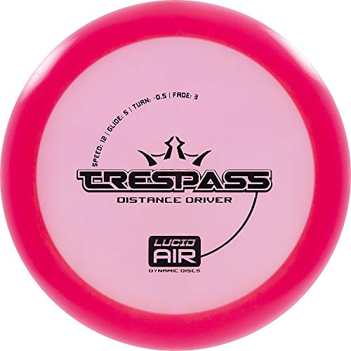 Dynamic Discs Lucid Air Trespass Disc Golf Driver Frisbee Golf Disc Maximum Distance Driver Stamp Colors Will Vary Pink Dynamic Discs Lucid Air Trespass Disc Golf Driver Frisbee Golf Disc Maximum Distance Driver Stamp Colors Will Vary Pink
