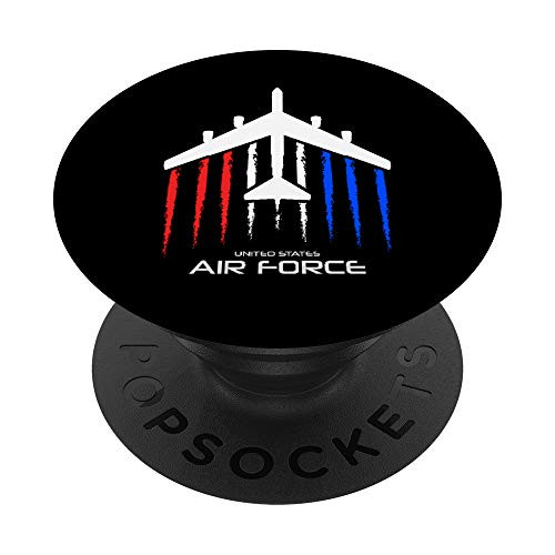 Air Force US B-52 Bomber Veterans T Shirt - American Flag PopSockets PopGrip Swappable Grip for Phones   Tablets