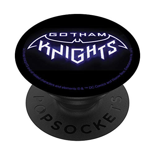 DC Fandome Gotham Knights Game Neon Logo PopSockets Grip and Stand for Phones and Tablets
