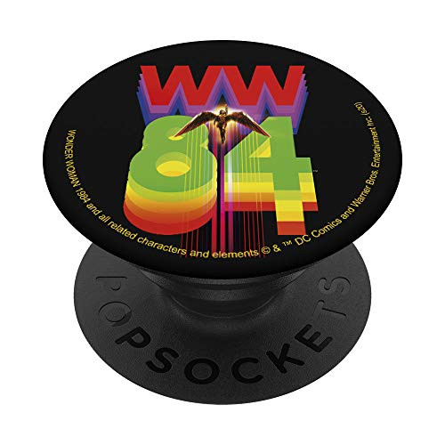 DC Comics Wonder Woman 84 Rainbow Logo PopSockets Grip and Stand for Phones and Tablets