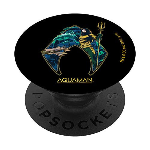 Aquaman Movie Atlantis Logo PopSockets PopGrip Swappable Grip for Phones   Tablets