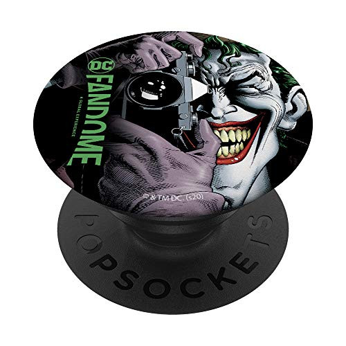 DC Fandome The Joker Camera Portrait PopSockets Grip and Stand for Phones and Tablets