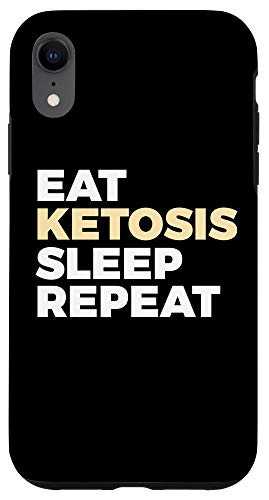 iPhone XR Keto Diet Eat Sleep Ketosis Black Case