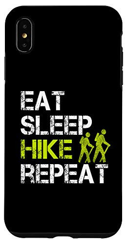 iPhone XS Max Eat Sleep Hike Repeat Funny Hiking Case