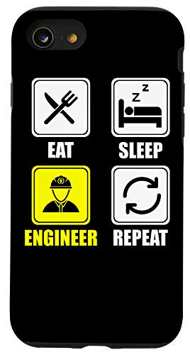 iPhone SE 2020  7  8 Cute Eat Sleep Engineer Repeat Engineering Funny College Case