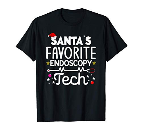 Santas Favorite Endoscopy Tech Christmas Endo Technician T-Shirt