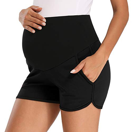 fitglam Womens Maternity Shorts Lounge Sports Yoga Pregnancy Short Pants with Pockets fitglam Womens Maternity Shorts Lounge Sports Yoga Pregnancy Short Pants with Pockets